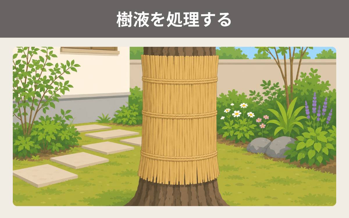 樹液を処理する