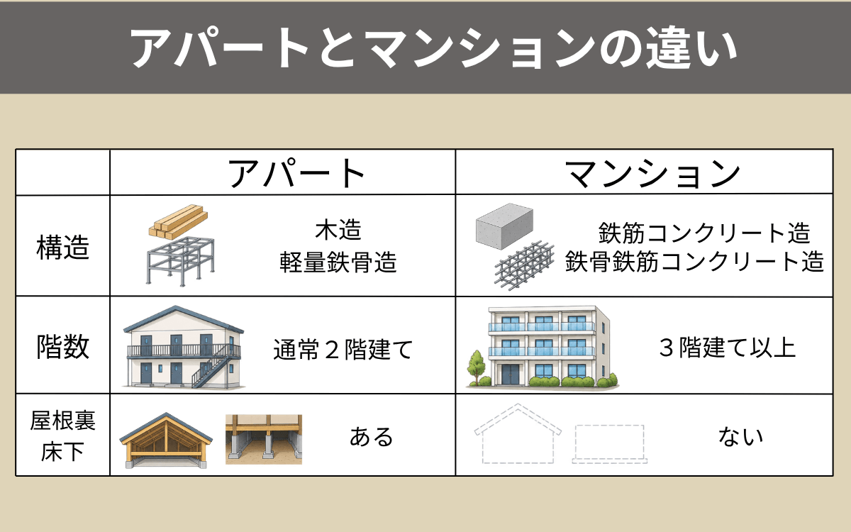 【知っておこう】アパートとマンションの違い