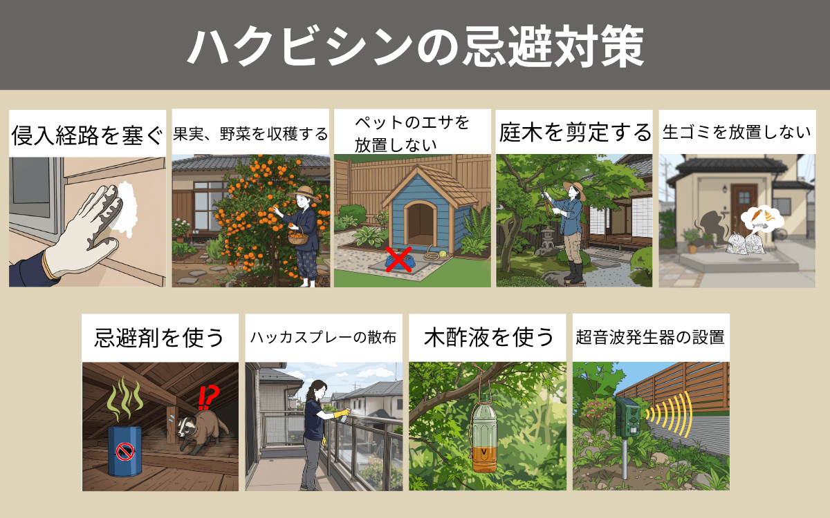 ハクビシンの忌避対策