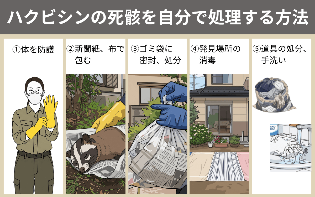 ハクビシンの死骸を自分で処理する方法