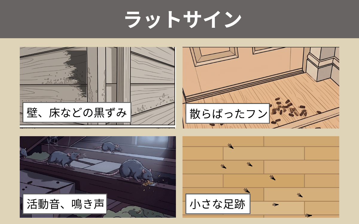 ラットサイン かじり跡以外