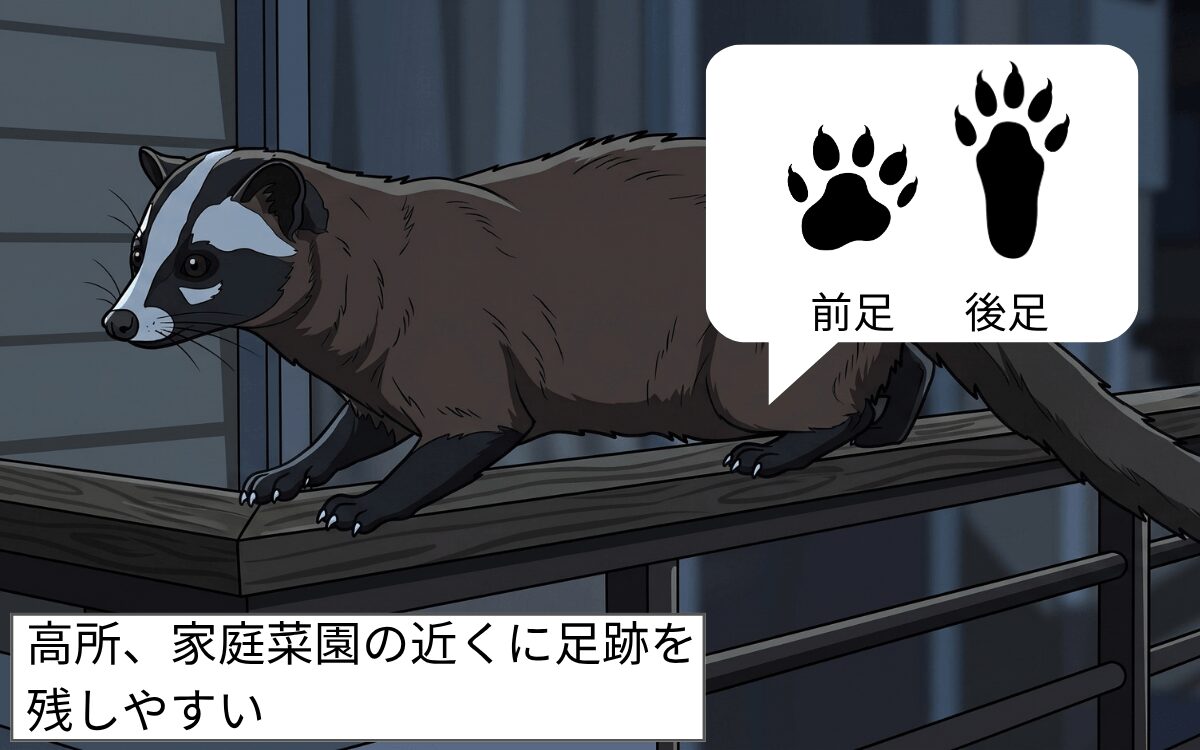 足跡がある