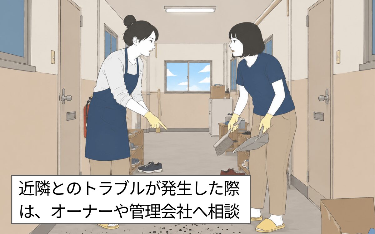近隣トラブル コウモリ アパート