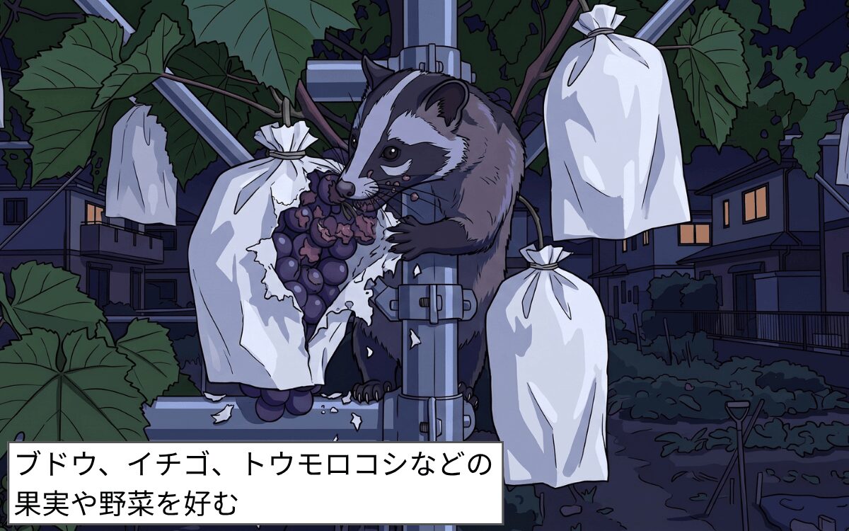食物被害 ハクビシン