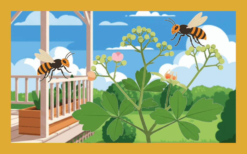 0409 スズメバチ 花