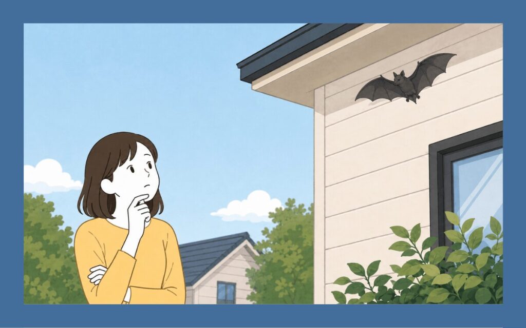 0コウモリが幸運を招く存在なのか不思議に思う女性